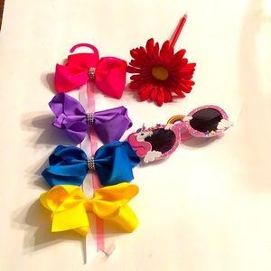 Hair Bows & Sunglasses (New )